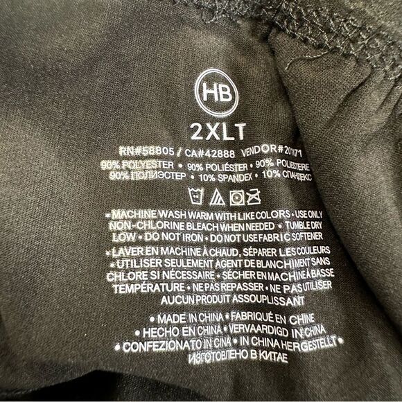 NWOT HB Men’s Big & Tall Black Base Layer Long Pants Cold Weather - 2XLT - Picture 4 of 5